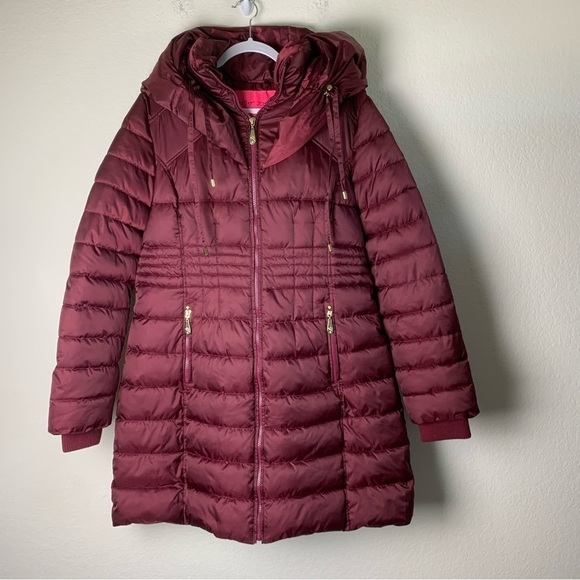 Betsey Johnson Jackets & Blazers - Betsey Johnson Womens purple hooded full zip parka Jacket XL